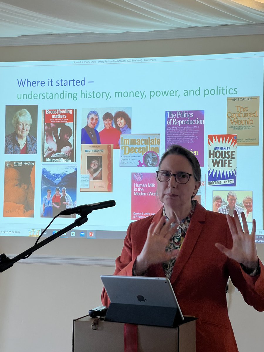 sheena_byrom's tweet photo. Honoured to be listening to @maryrenfrew sharing insights into her research journey spanning 45 years - including past present and future of infant nutrition. And we learn about her wonderful mother and  those who have supported and shaped her career 🌟 #MAINN2023 https://t.co/ZpkMyEoywJ