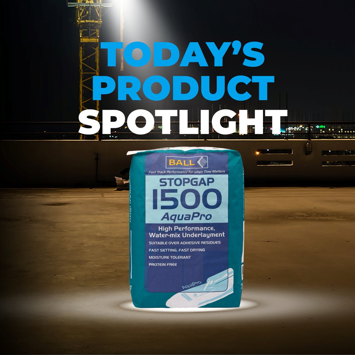 sasgoltd's tweet photo. Introducing @FBallUK 's Stopgap 1500 Aquapro! 

Spotlight on next-generation water of fast setting and drying water-mix smoothing underlayment - perfect for preparing sound internal subfloors. It’s moisture tolerant and doesn’t require priming.

#SASGO #flooringcontractor https://t.co/KwweUjEEey
