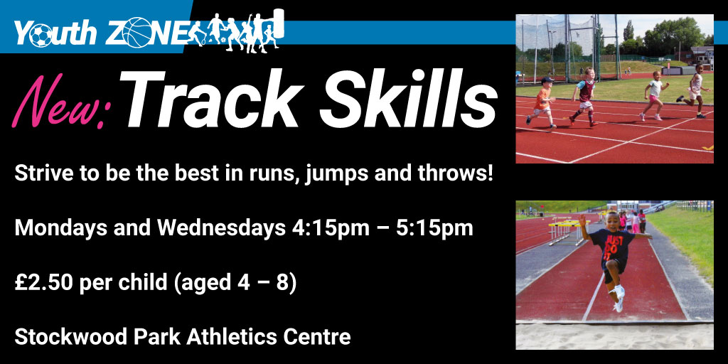 New to Stockwood Park Athletics Centre ⭐ 

Strive to be the best in runs, jumps and throws with Track Skills for children aged 4-8. Only £2.50 per child (introductory offer). 

#YouthZone #luton