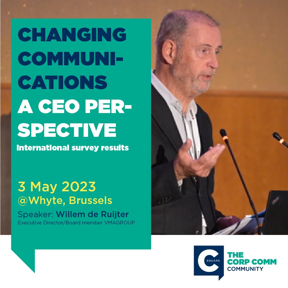 CSquare_comm's tweet photo. UP NEXT !

>> 3 MAY / 18h-19h30

A session by Willem De Ruijter from @VMAGROUP in which he shares the results of an international #survey for which VMA interviewed CEO's regarding their expectations of their #communications leaders &amp; departments.

CHECK: https://t.co/BWYklgm85L https://t.co/SKLCiCEXQa