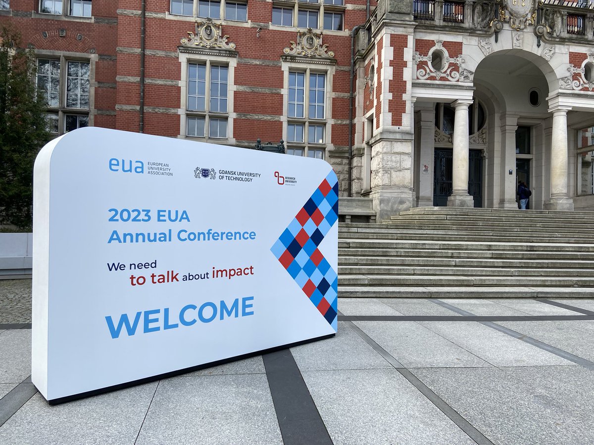 JosepMGarrell's tweet photo. Already in Gdanks!
Three exciting days ahead: “We need to talk about (#university) #impact!”
@euatweets
#EUA2023AnnualConf https://t.co/9DvFBH6rie