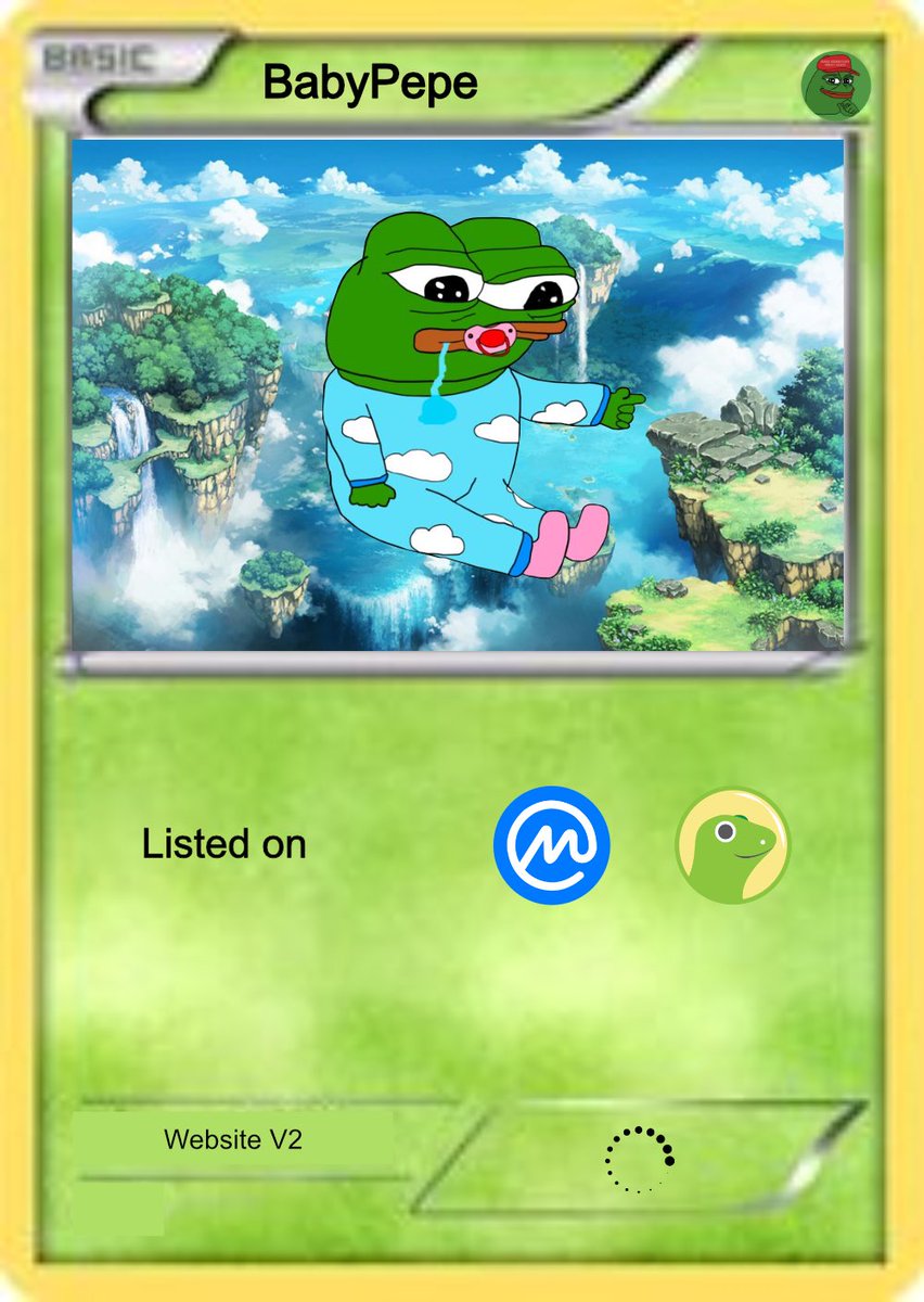 BabyPepeETH's tweet photo. #BabyPepe has been listed on CoinMarketCap &amp; CoinGecko! 🐸 

CMC: https://t.co/jPCAHClDFe

CG: https://t.co/f2v32sCXup https://t.co/8OKkzdLyNq