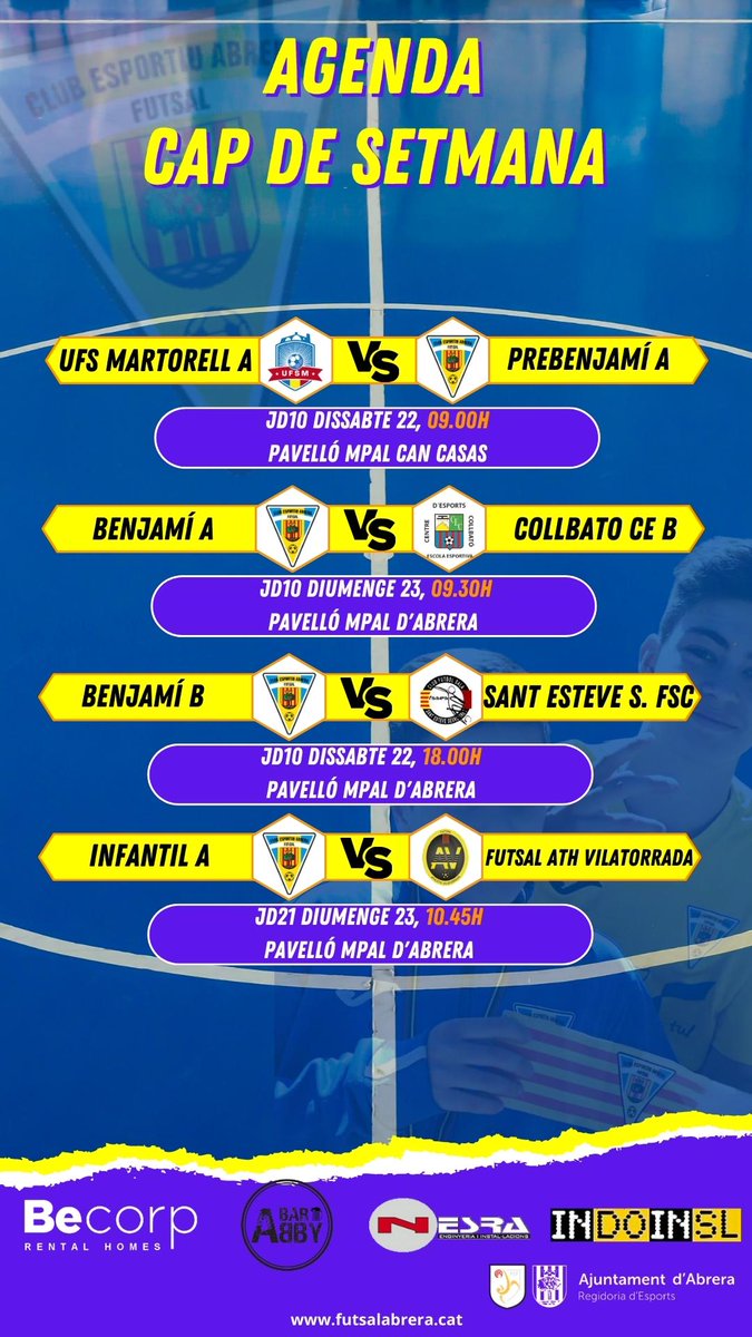 AGENDA CAP DE SETMANA 
Lee más en : futsalabrera.cat/publication/15…