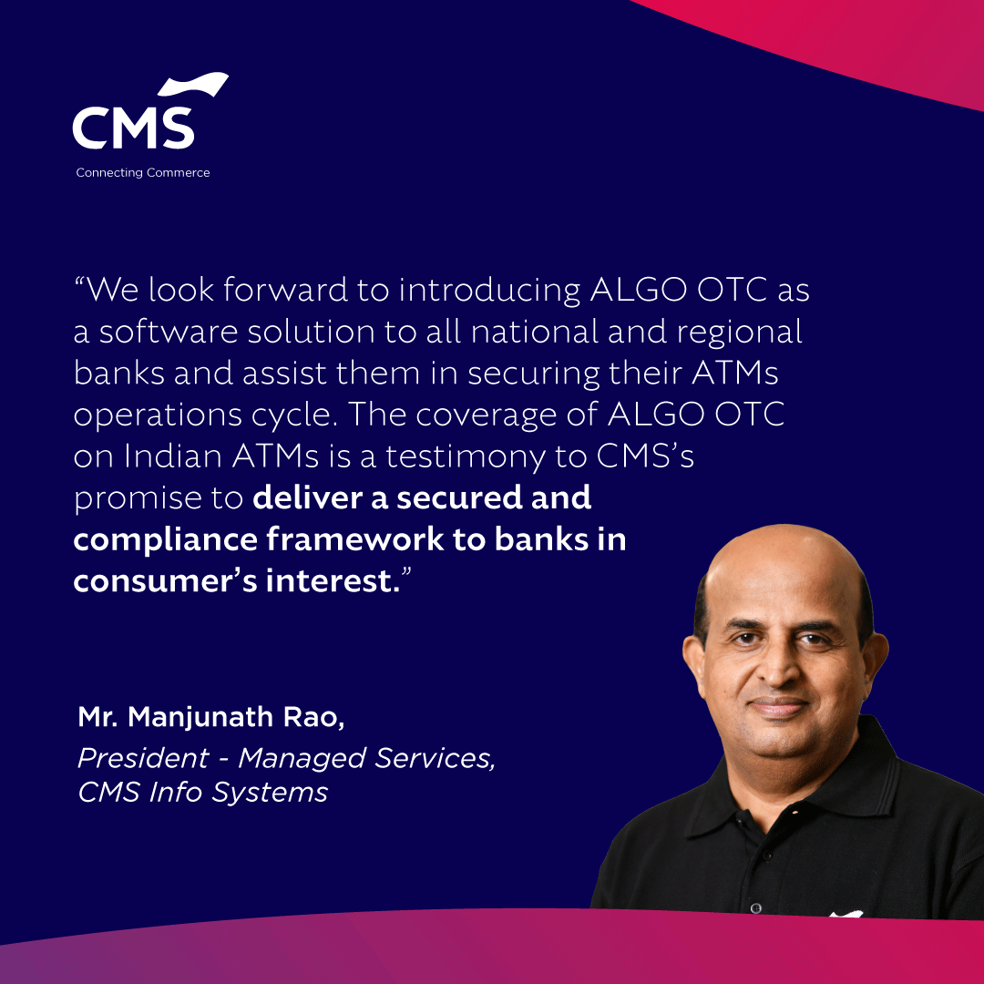 systems_cms's tweet photo. Our ALGO OTC ATM Security app aids banks in implementing RBI guidelines, enhancing ATM security, and mitigating risks during operations.
Read more here: https://t.co/kZQjUykhxb
#cmsinfosystems #cashmanagement #connectingcommerce #growthopportunities #algootc @ppmrao01 https://t.co/sdhDMVKjhj