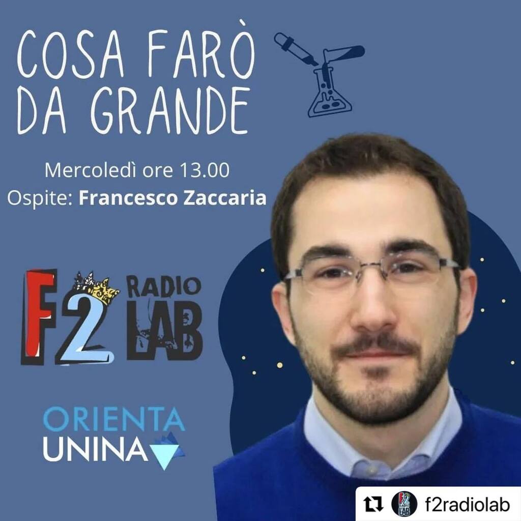 #Repost <a href="/f2radiolab/">F2 Radio Lab</a> with <a href="/use/">Roslyn K.</a>.repost
・・・
⚠️ Nuova puntata di "Cosa farò da grande " 🚀

👨‍🔬 Francesco Zaccaria, ricercatore (RTD-A) di chimica generale e inorganica presso la Federico II, sarà il protagonista della prossima puntata.

➡️ La sua attività di ricerca è incentrata…