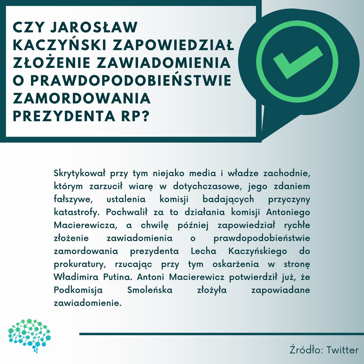 mediacheckpl's tweet photo. Z okazji obchodów 13. rocznicy katastrofy smoleńskiej Jarosław Kaczyński wygłosił przemówienie, w którym odniósł się nie tylko do samej katastrofy, ale także do aktualnej sytuacji geopolitycznej. https://t.co/qo6rJmsVKP