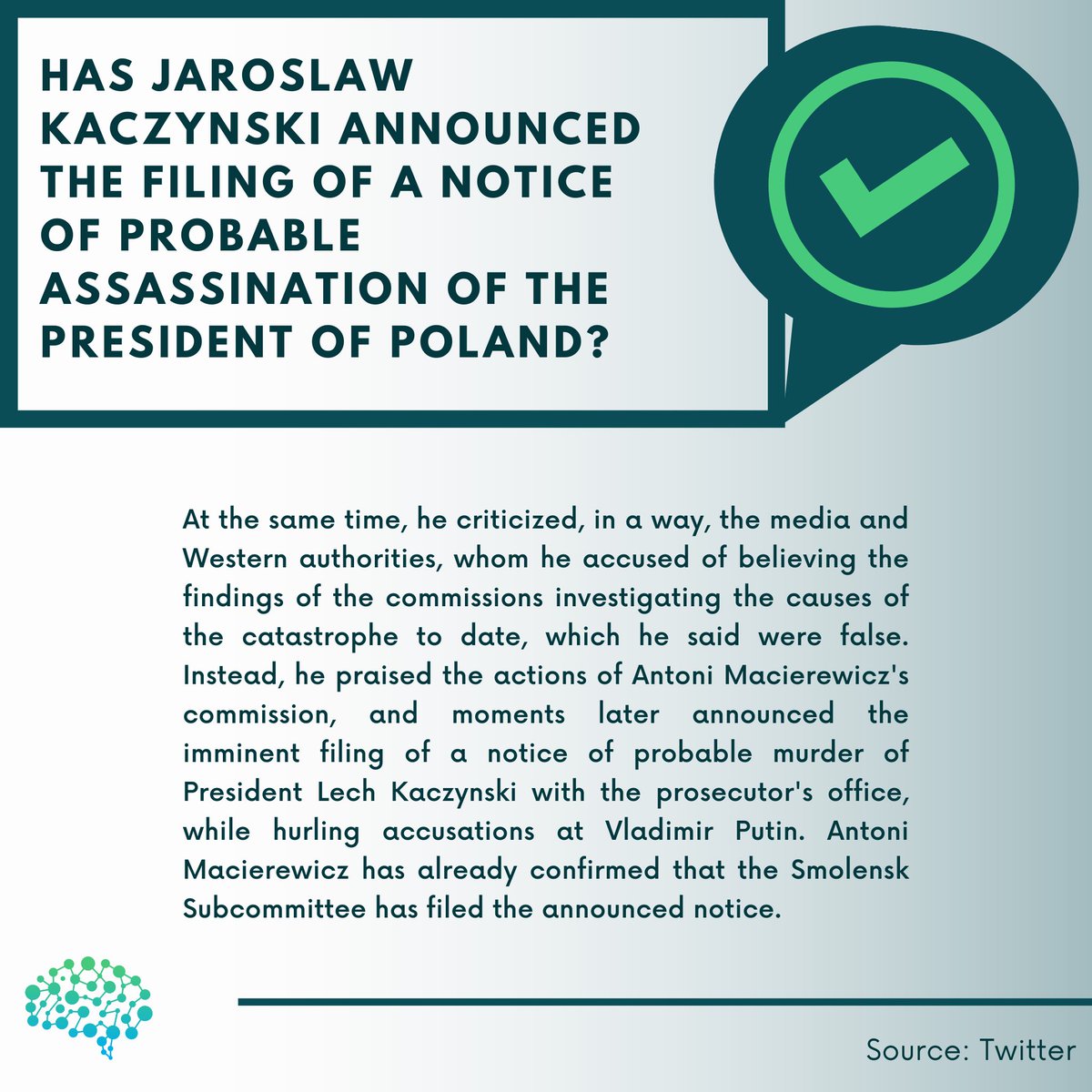 mediacheckpl's tweet photo. On the occasion of the 13th anniversary of the Smolensk disaster, Jaroslaw Kaczynski gave a speech in which he referred not only to the disaster itself, but also to the current geopolitical situation. https://t.co/DhAdlTODZ3