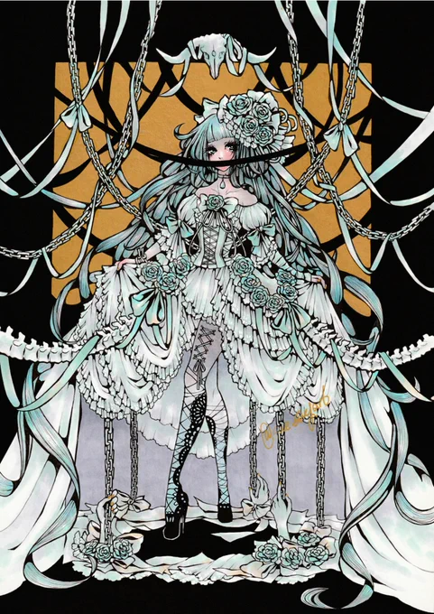 再掲(2021年)レェスとコルセットがテーマの企画展に参加させて頂いた時の作品。 