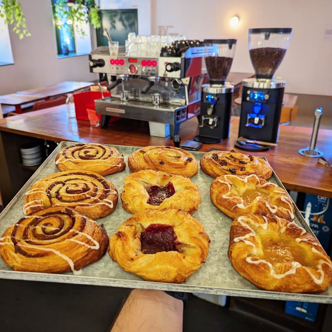 Why not try one of our delicious pastries to go with your coffee.