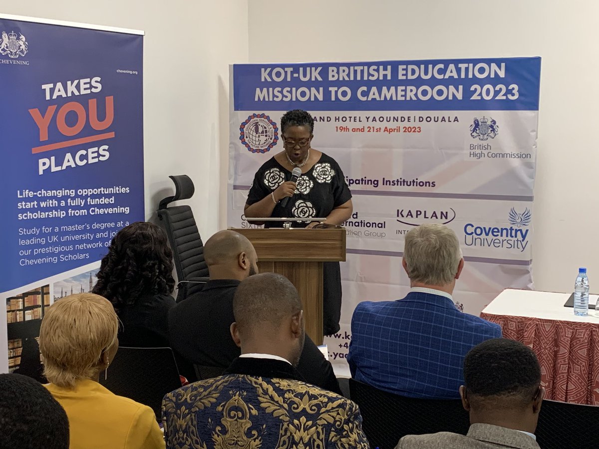 UKinCameroon's tweet photo. The maiden edition of KOT-UK’s British Education Mission to Cameroon has begun this morning in Yaoundé

The UK 🇬🇧 is the springboard for leveraging access to international education all over the globe 🌏

@GREATBritain https://t.co/g4P49J1VMs