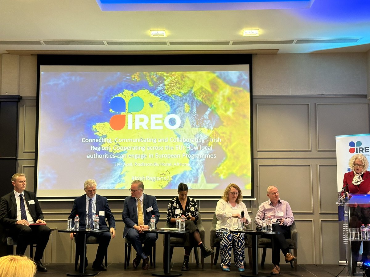 IrishRegions_EU's tweet photo. The first panel of the day is Speculate to Accumulate - Can EU funding really meet local authority objectives?

Our panel of experts:
The Department for Further and Higher Education
Horizon Europe 
Donegal County Council 
EU Life Programme
URBACT
INTERREG Europe

#IrishRegions23 https://t.co/b7xsYLQmj2