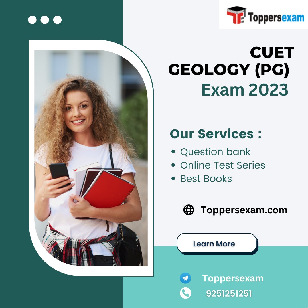 Accelerate Your Success and Career in toppersexam.com/TEACHING-EXAMS…  With Toppersexam

#toppersexam #cuet #cuetgeologypgexam #cuetgeolohy2023cuetbooks #cuetmocktest #geology
#pdfbook #instagram #importantquestions #study