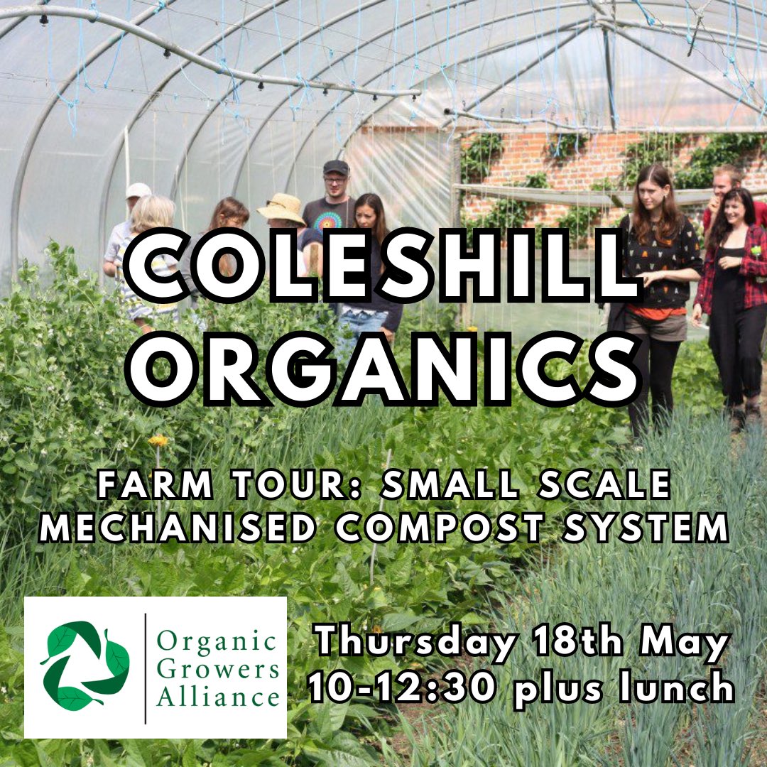 Our next on-farm event will be held at <a href="/ColeshillOrgVeg/">Coleshill Organics</a> on 18th May, where we’ll learn about their small-scale mechanised composting system!

The tour will be followed by a delicious lunch with donations going to <a href="/squarefood/">SquareFoodFoundation</a> 

Get your tickets here: eventbrite.com/e/608860025727