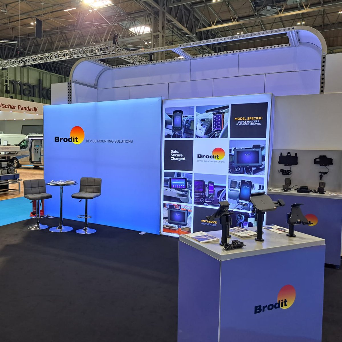 NemesisLimited's tweet photo. Day 2 of the @TheCVShow is in full swing at
@thenec, Birmingham!  

Come along to stand 5E90 &amp; say hello to see how @BroditUK rugged, two-part solutions can help you mount your devices.  

#cvshow2023 #phoneaccessories #vehicleaccessories #samsungelectronics #zebratechnologies https://t.co/r4JSbhwLSE