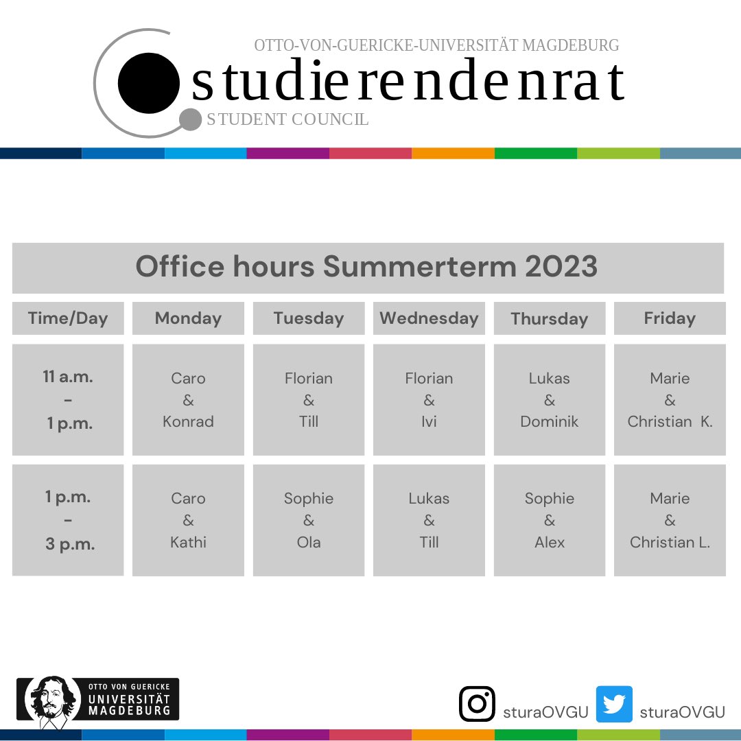 Unsere neuen Sprechzeiten starten ab dem 24.04.2023!
Wir freuen uns auf euch 😊

- ENGLISH -

Our new office hours will start from April 24, 2023!
We are looking forward to you 😊