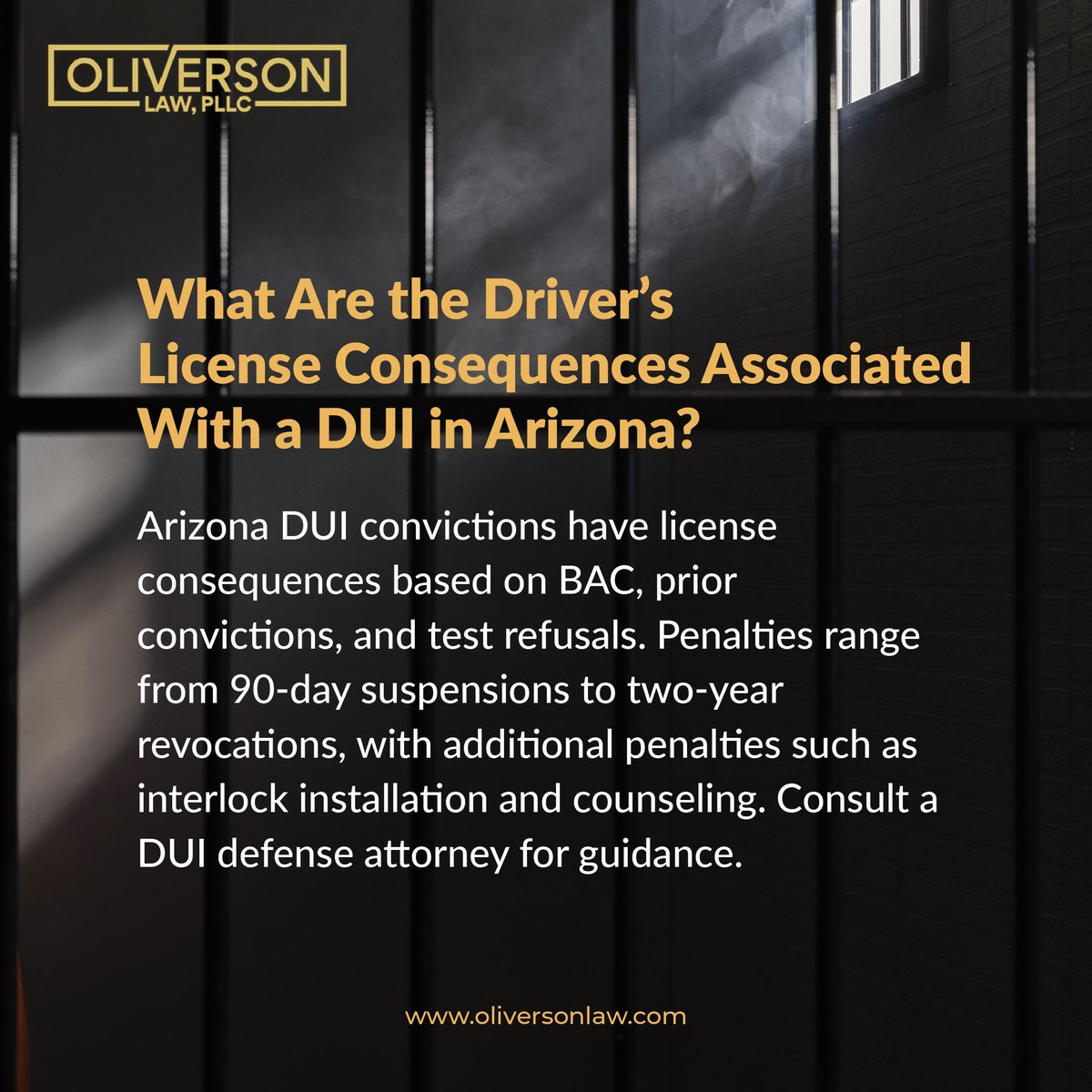 OliversonLaw's tweet image. Don&apos;t risk losing your license due to a DUI conviction in Arizona. Consult with a DUI defense attorney to protect your driving privileges. #DUIconsequences #ArizonaDUI #licenseprotection #DUIdefense #legaladvice #lawyerup