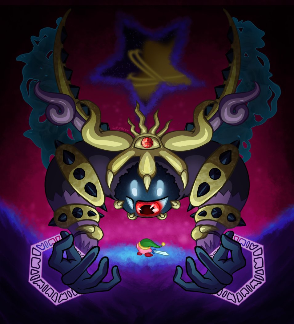 Leyacer1's tweet photo. “Well, let's see if you can break this thing on my head. If you can, then someday... hee hee hee...I may get to toy with you again.”
#Kirby #kirbyfanart #rtdldx #fanart https://t.co/bYZbDcxbDq