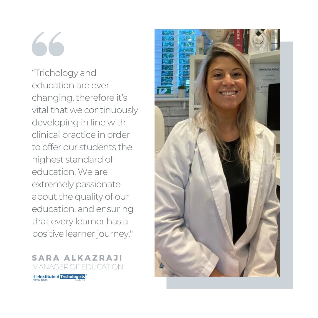The IOT is delighted to announce that after receiving its yearly awarding body inspection we remain outstanding! Graded one excellent in every area of two inspections. 

Read our full announcement: trichologists.org.uk/ncfe-annual-in…
