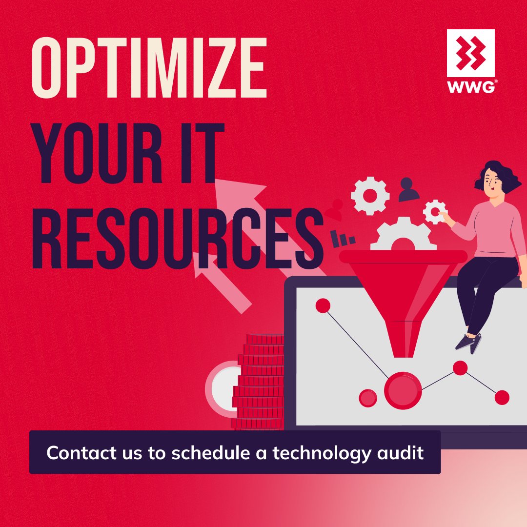 Are you making the most of your technology investments?

A technology audit from WWG can help you optimize your IT resources for maximum ROI.

#TechROI #OptimizeIT #ScheduleAudit