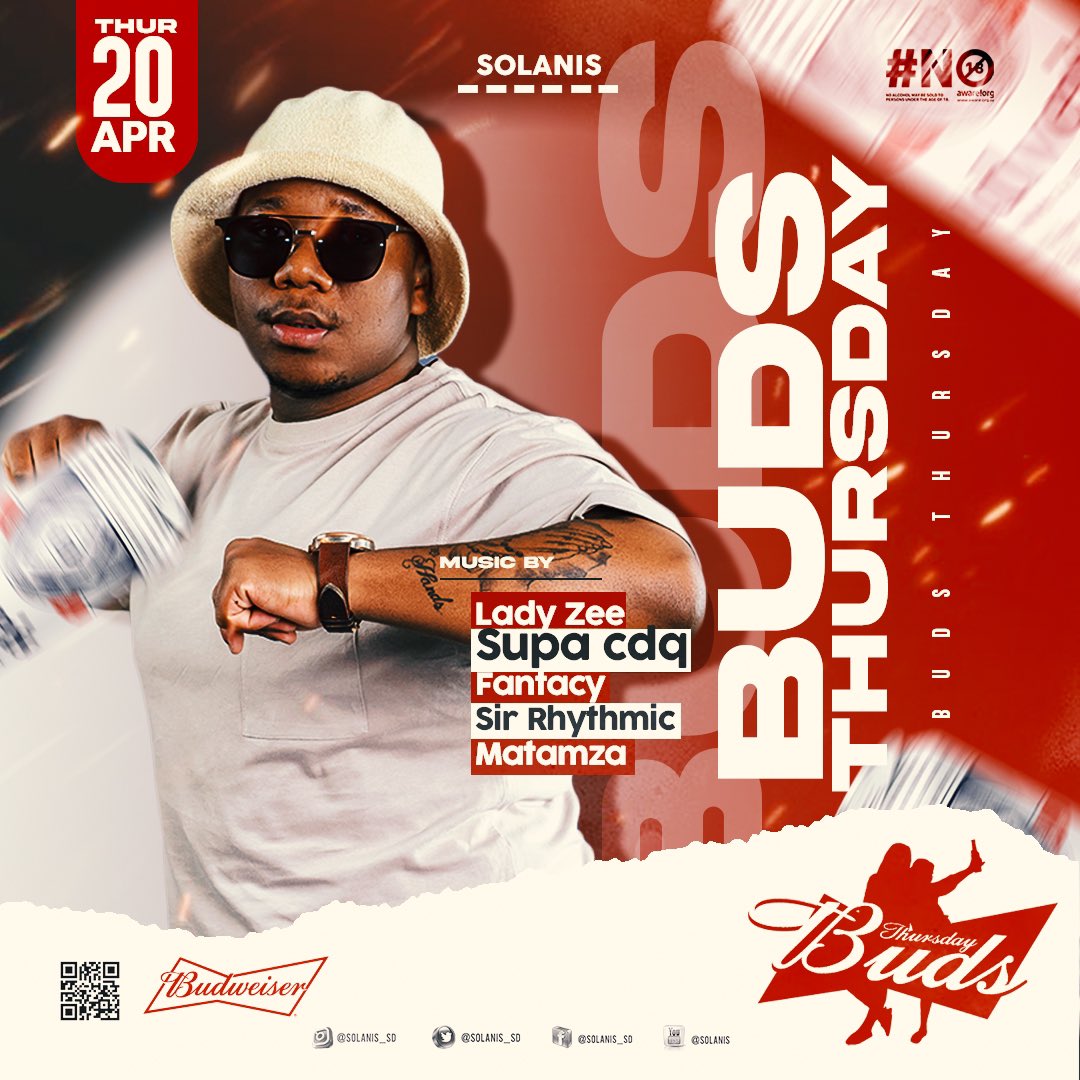solanis_SD's tweet photo. Get into the groove of #BudsThursdays and vibe with the best entertainers!
Our special is on, get a combo meal for E180 only.
#fyp #Solanis
#WePassionateAboutYou https://t.co/l12Nef403T