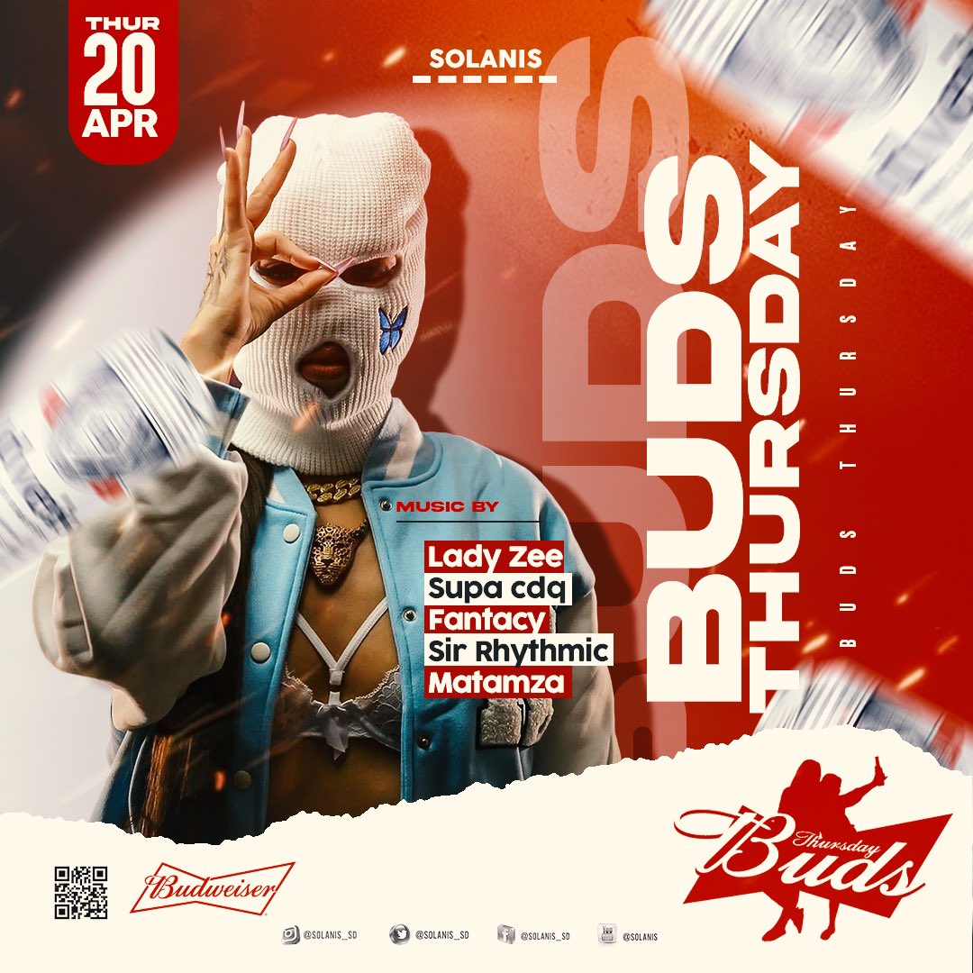 solanis_SD's tweet photo. Get into the groove of #BudsThursdays and vibe with the best entertainers!
Our special is on, get a combo meal for E180 only.
#fyp #Solanis
#WePassionateAboutYou https://t.co/l12Nef403T