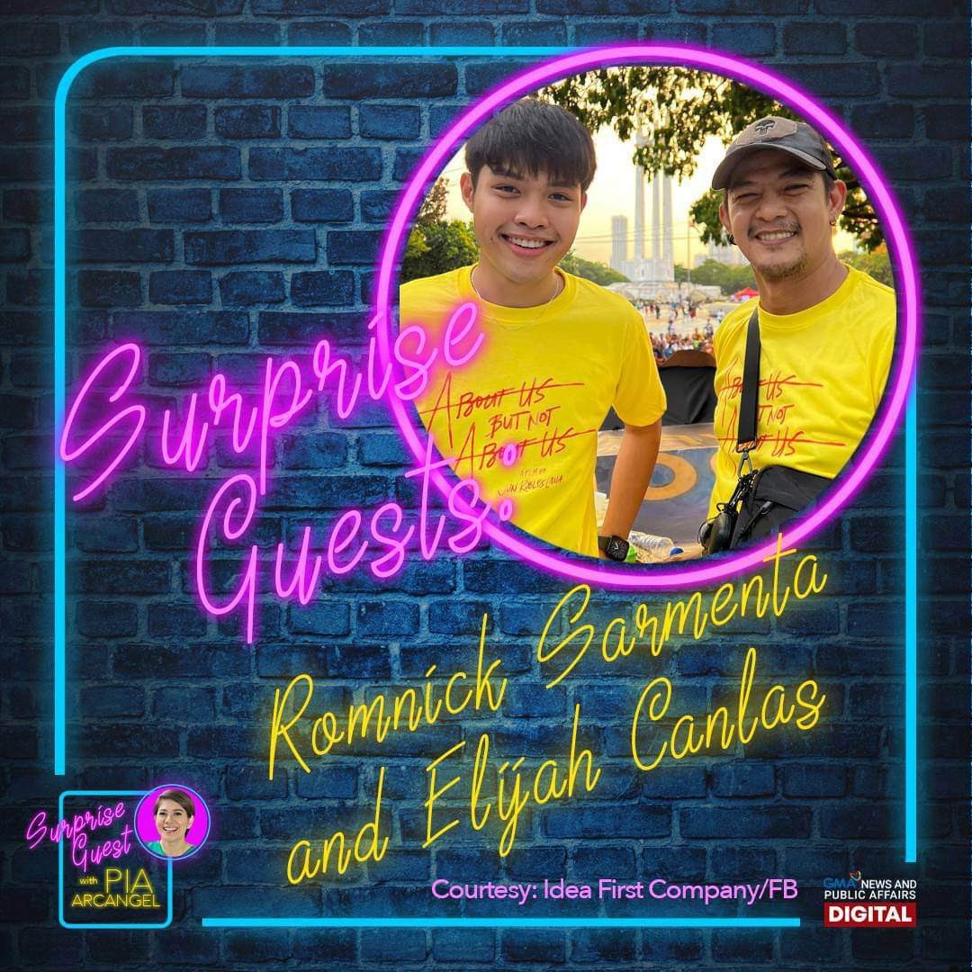 elmstweeet's tweet photo. Stream "Surprise Guest with Pia Arcangel" with guests Summer MMFF winners Romnick Sarmenta &amp; Elijah Canlas on:

Spotify: https://t.co/qiAUiw47iC
Google Podcasts: https://t.co/a2kohOebdJ
Apple Podcasts: https://t.co/K1EwAoZdOG

#AboutUsButNotAboutUs https://t.co/BbbrBqOCp1