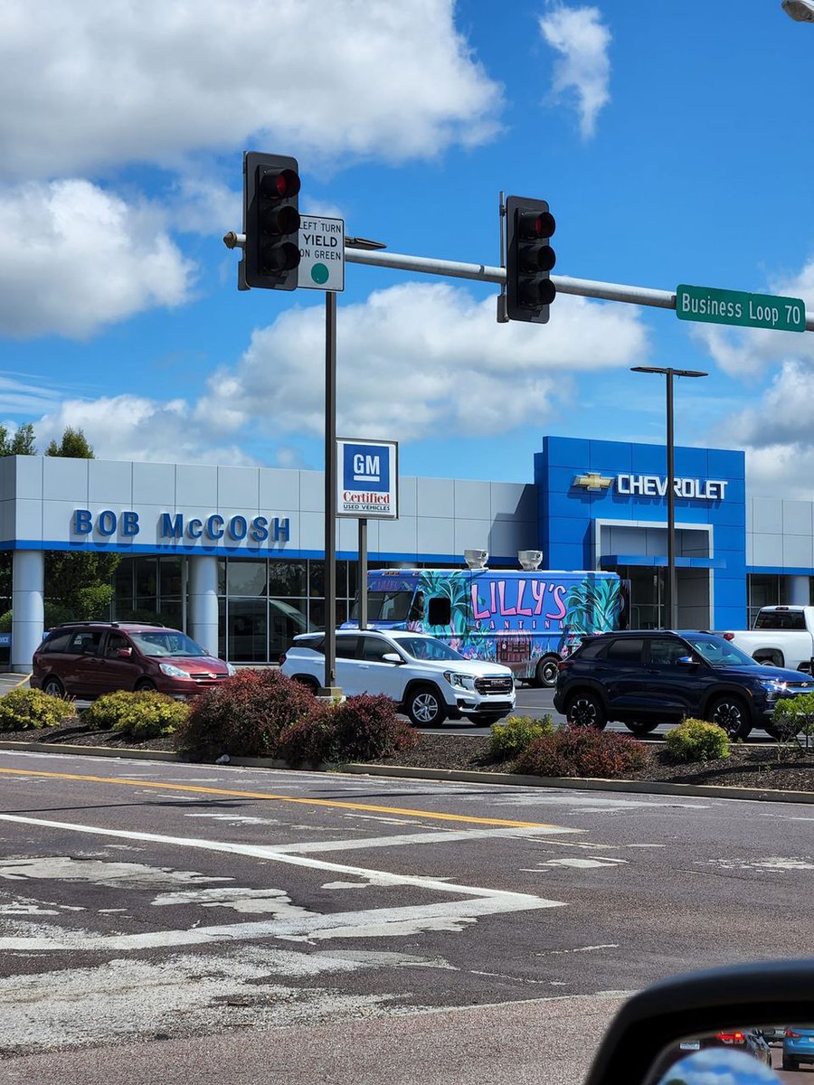 Today's lunch service will be held at Bob McCosh Chevrolet- 11 AM until 1 PM Cheers!