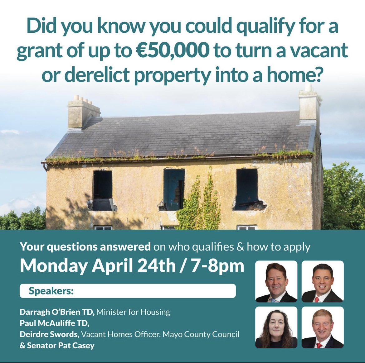 Next week we will he hosting a webinar on vacancy & dereliction and the help which is available to people who want to breathe new life into an old home. Register here: register.gotowebinar.com/register/30210…