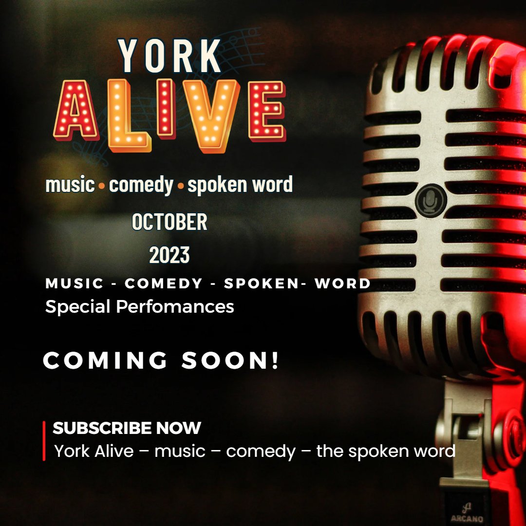 A fresh new live music and comedy event coming to York this Autumn!

Subscribe to our newsletter to be the first to get regular updates and exclusive offers. 

 bit.ly/43tEkBg

#music #events #york