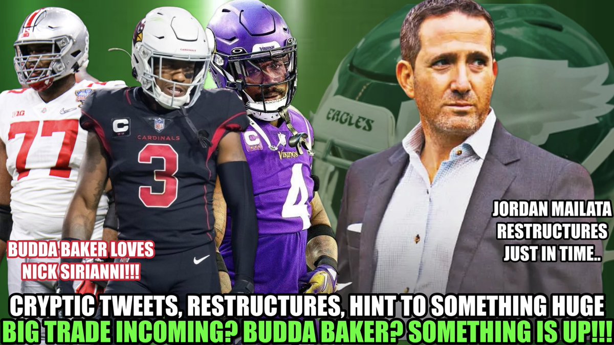 YoPhilly500's tweet photo. Something Big is Brewing with the Eagles. Could it be Budda Baker? Someone else? My thoughts #Draft5 

https://t.co/TlJontdLx5 https://t.co/lAfBgP1N8W