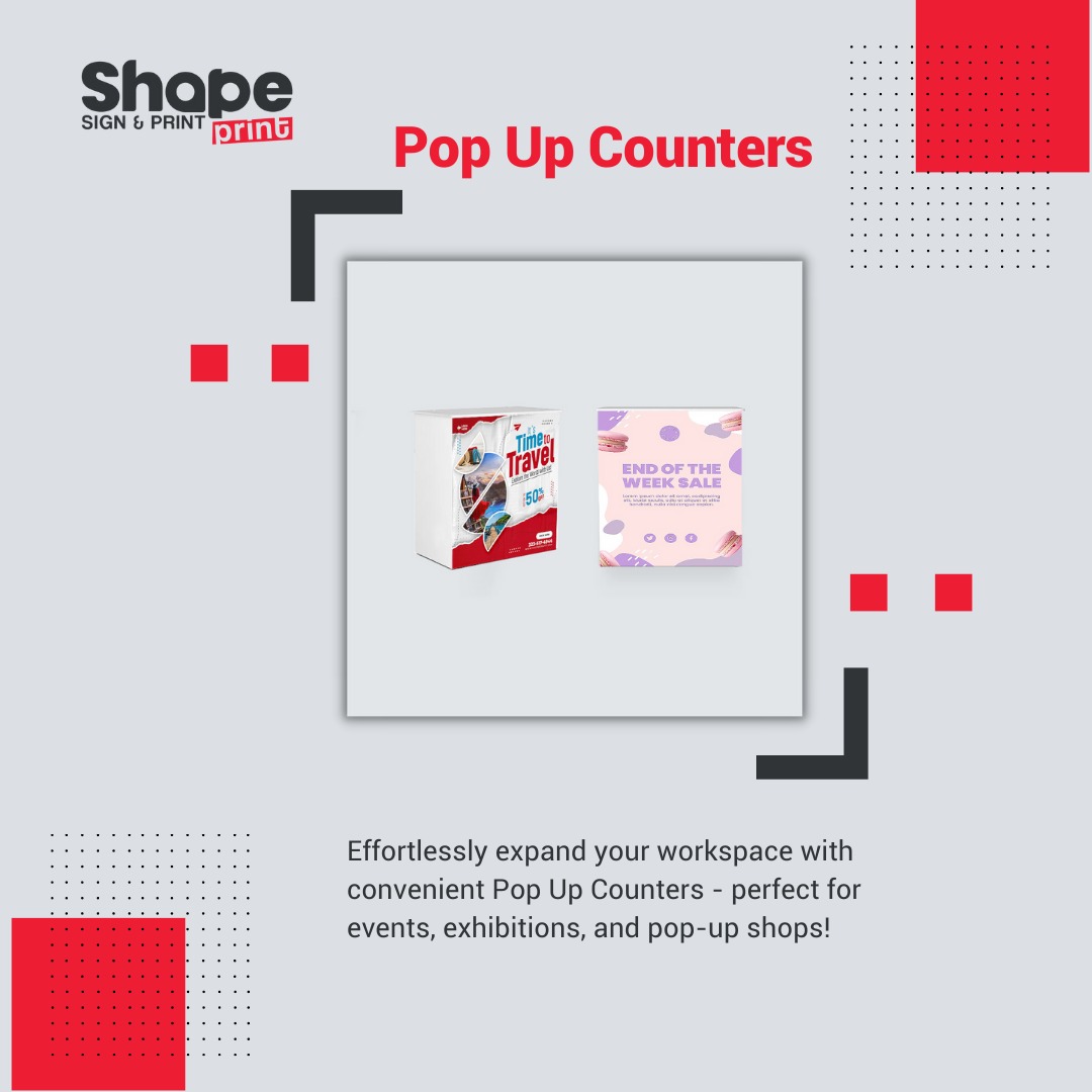 PrintShape's tweet photo. Effortlessly expand your workspace with convenient Pop-Up Counters - perfect for events, exhibitions, and pop-up shops!.
Contact us today to get started! 
📞02 7251 1933
Email: sales@shapeprint.com.au
#PopUpCounters
#ShapePrint #Signage #Quality! #QualityMatters https://t.co/b9lNf46xre