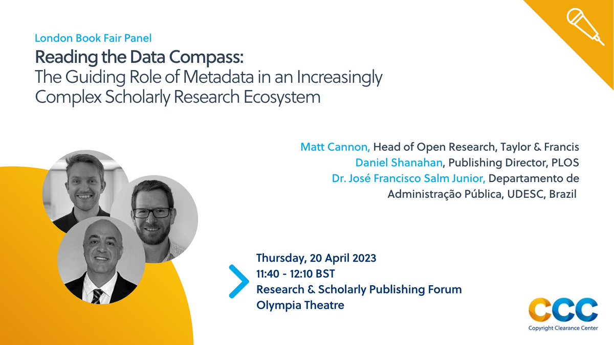 Super excited to be on this panel at London Book Fair tomorrow as part of the Research &amp; Scholarly Publishing forum. Come by and say hello!