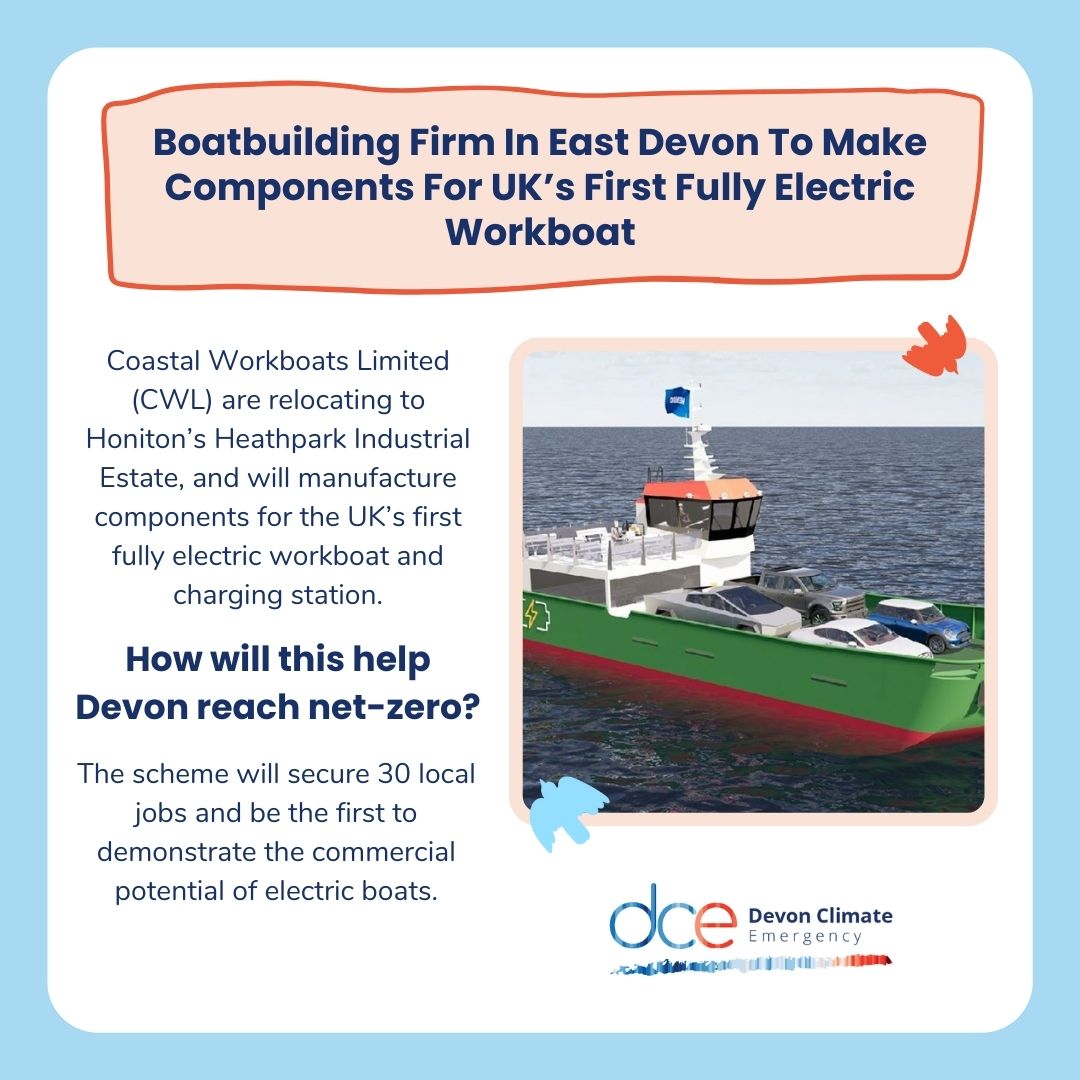 devonclimate's tweet photo. Devon's taking action on climate change! 👏
https://t.co/2gTwfsuU5S
@eastdevon #DevonsTakingAction #ElectricBoats #ElectricWorkboat https://t.co/PgVOs5HcHQ