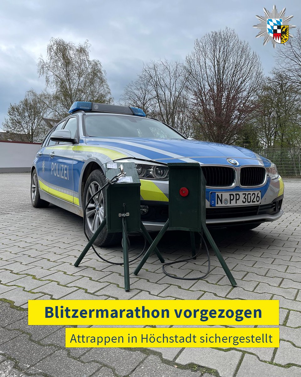 In #Höchstadt sollte der am Freitag stattfindende #Blitzermarathon offensichtlich vorverlegt werden.
Dazu stellte ein Anwohner zwei Blitzer-Attrappen auf.
Diese wurden sichergestellt und gegen den Aufsteller eine Anzeige wegen #Amtsanmaßung gestellt.