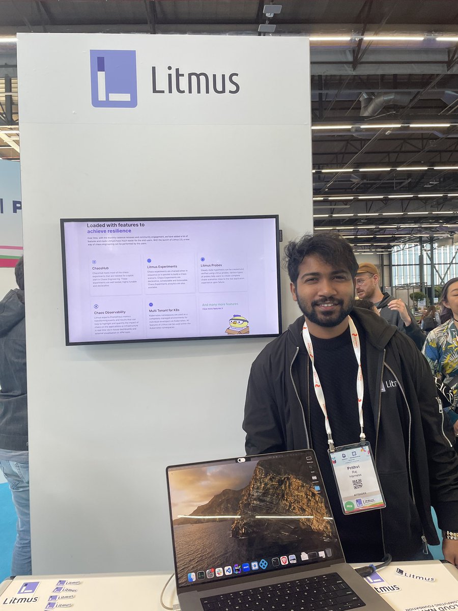 prithvi137's tweet photo. Come drop by the @LitmusChaos booth in the Project Pavilion if you are at #KubeCon2023 #KubeCon

Let’s chat about Chaos Engineering https://t.co/LCDwcCM8Ee