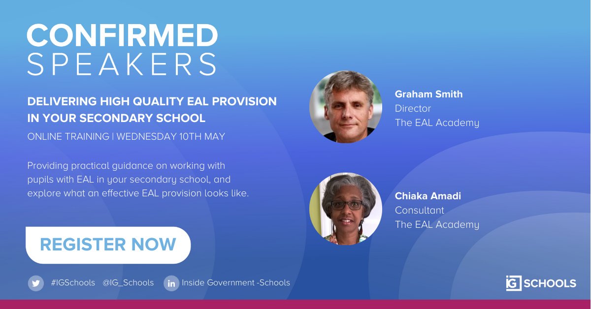 📢 3 WEEKS TO GO! Join our #Secondary #EAL Online Training on the 10th of May, and hear from the <a href="/EALACADEMY/">The EAL Academy</a> on how to maximise the impact of your EAL department, and key techniques for supporting new and established EAL learners.

👉 Register Here:
hubs.la/Q01M1nvQ0
