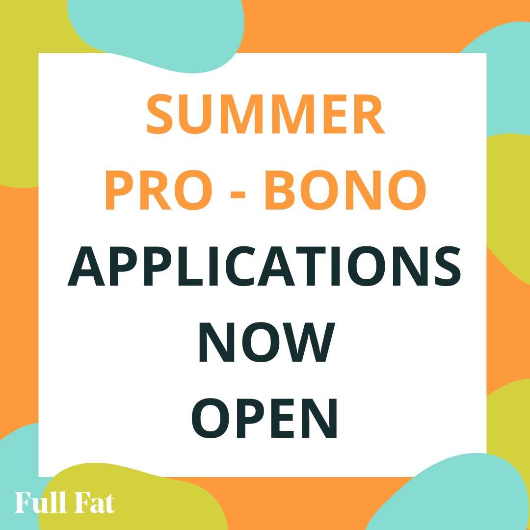 Applications are now open for our pro bono scheme for this summer 🌞 Close's Thursday 11th May, enter below! 👇 bit.ly/3mRrI6q #probono #probonodigital #pr #socialmedia #london #londonpr #propportunity #charity #dei #diversity #inclusion #equality #equity #marketing