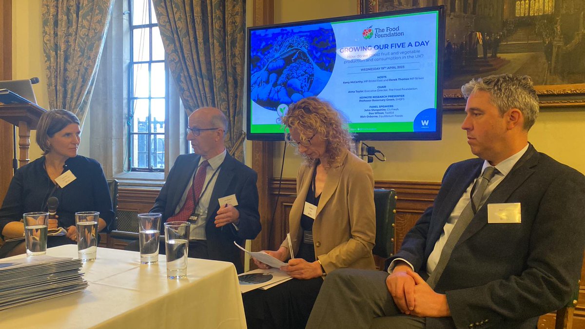 How do we boost fruit &amp; veg production and increase consumption in the UK?

Our Executive Director Anna Taylor is chairing a discussion with John Shropshire from <a href="/GsBrand/">G's Fresh Wholesale</a> <a href="/KitchenBee/">Bee Wilson</a> from <a href="/tastedfeed/">TastEd</a> and Rich Osborn from <a href="/emFoodTech/">Equilibrium Markets</a>

#GrowingOur5ADay