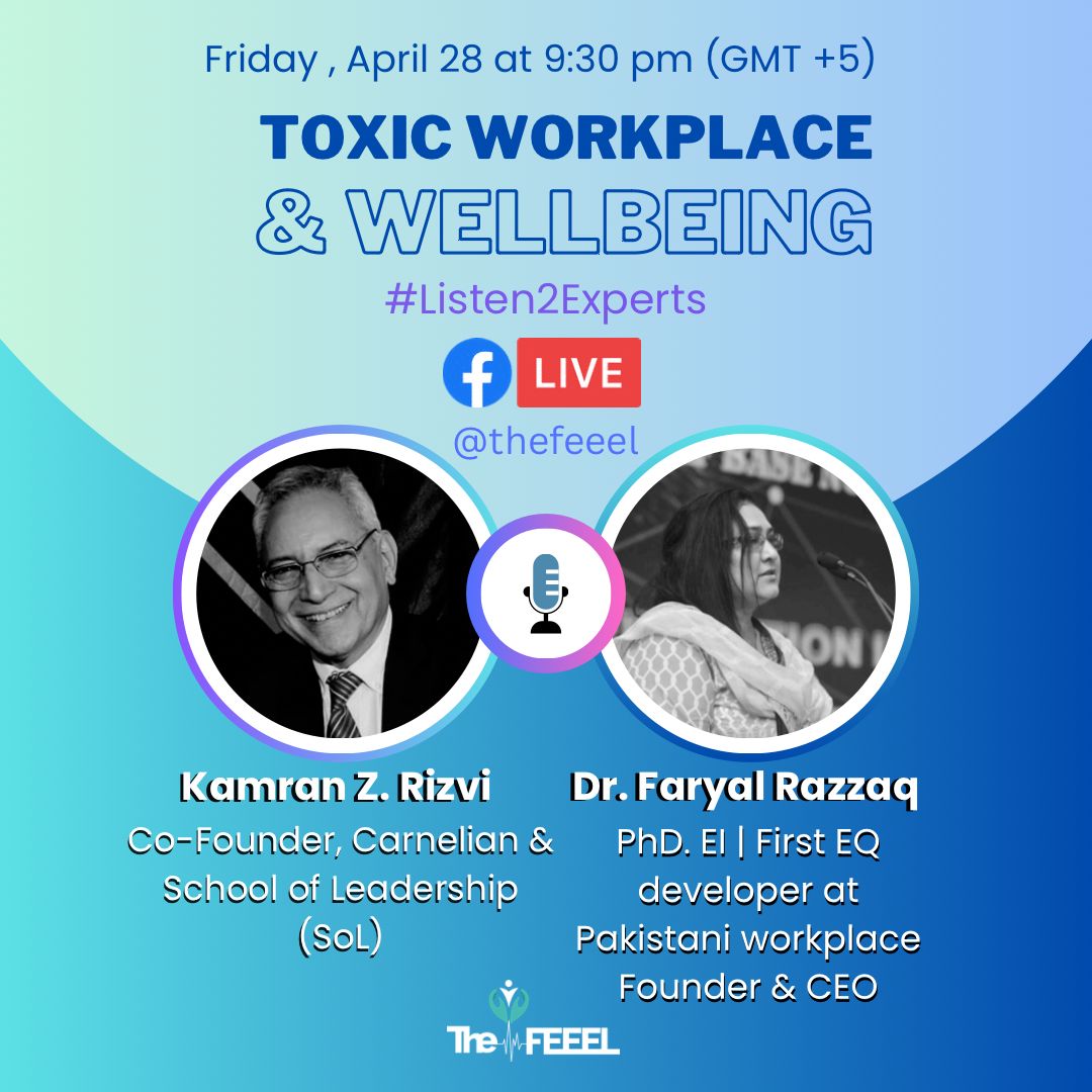 TFeeel's tweet photo. @KamranZR1 

#Listen2Experts #EmotionalIntelligence #EI #toxicspace #Toxicity #WorkPlaceCulture #Wellbeing https://t.co/k3b2hrI1tz