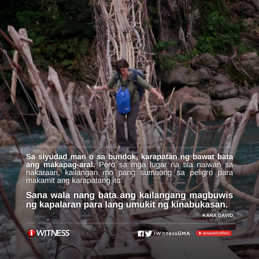 IWitnessGMA's tweet photo. “SANA WALA NANG BATA ANG KAILANGANG MAGBUWIS NG KAPALARAN PARA LANG UMUKIT NG KINABUKASAN.” - Kara David
Muling panoorin ang kanyang dokumentaryo na "Balik Ilog" ngayong Sabado, 10:15 PM, sa GMA Network!
#IWitness
#BalikIlog https://t.co/WFmKpXwGNF