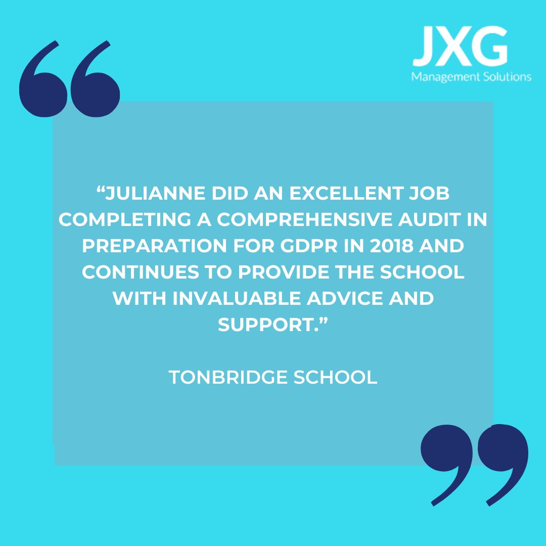 We love hearing your feedback. Here we have a wonderful testimonial from @tonbdrige.school , one of our lovely clients in Tonbridge. 

#businessconsultants #gdpr #schoolcompliance #tunbidgewellsdataprotection #educationdataprotection #schoolgdpr