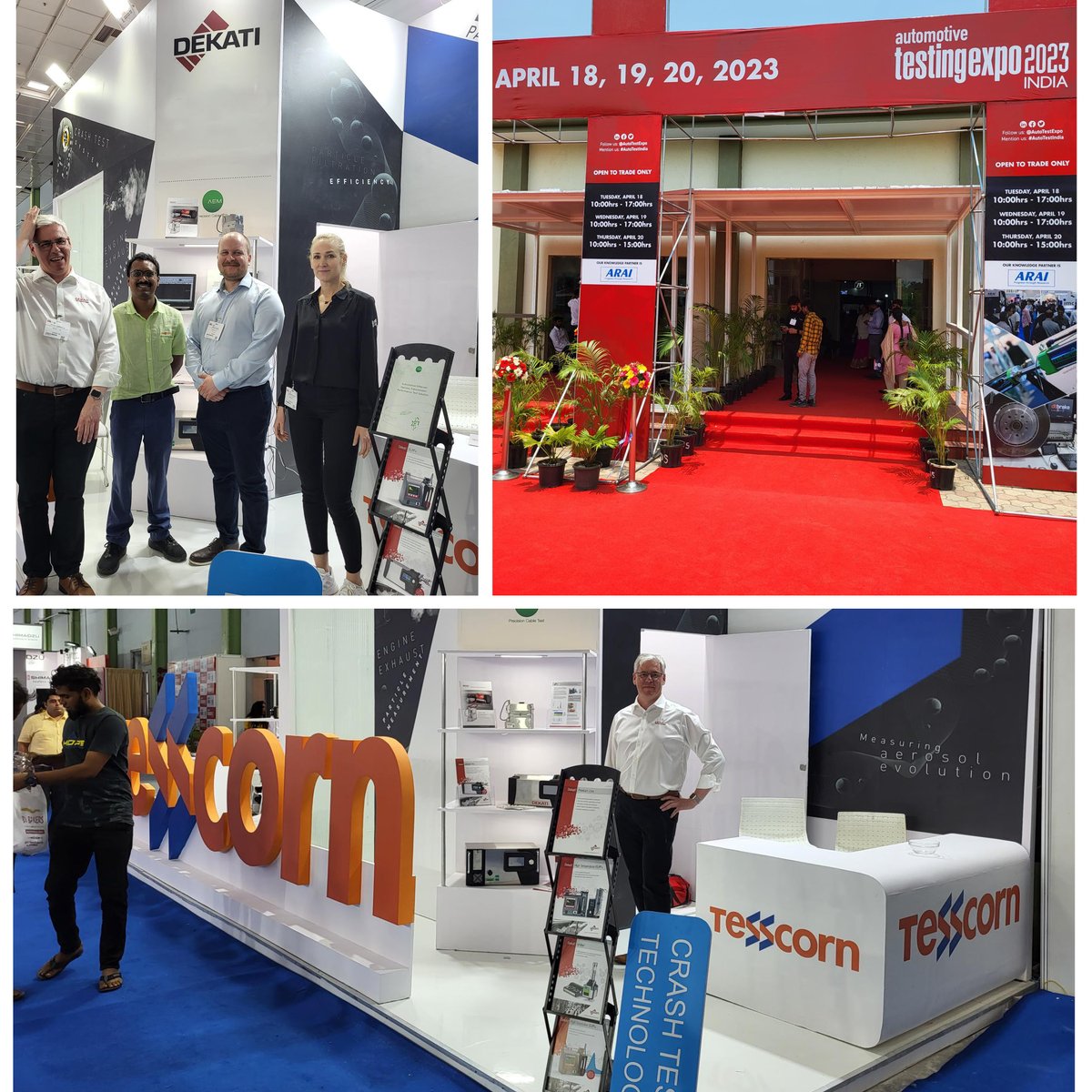 Greetings from #AutoTestIndia Chennai where Team Dekati showcases its latest #particle #measurement solutions together with our expert distributor Tesscorn Ltd. Looking forward to seeing you at booth 1033.