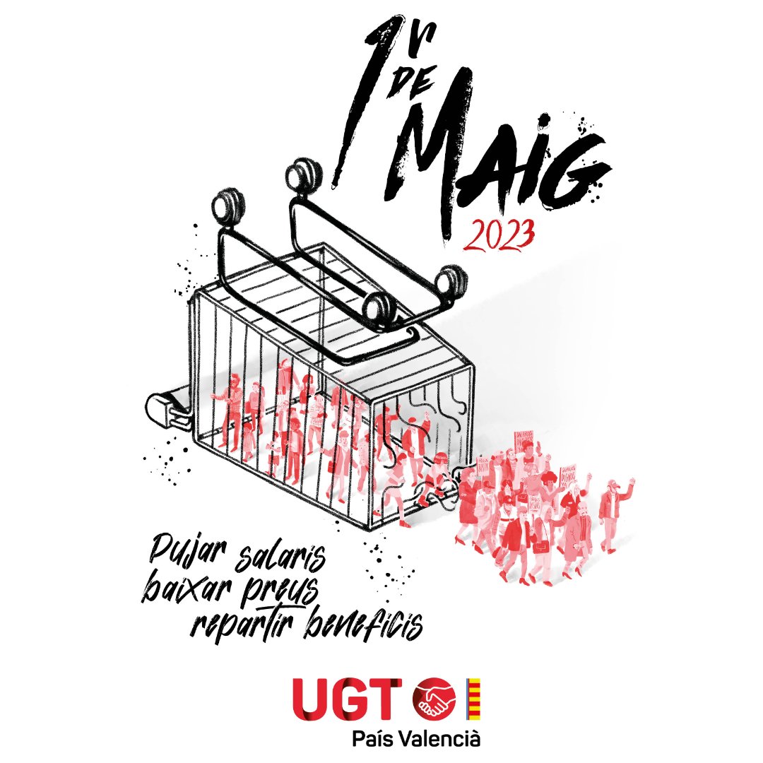 📢Este #1M2023 ix al carrer amb #UGTPV. Perquè és hora d'augmentar salaris, baixar preus i repartir beneficis.

📍VALÈNCIA | 11H | Sant Agustí
📍ALACANT | 11h | Escalinates IES Jorge Juan
📍ELX | 11h | Pl de Barcelona
📍ALCOI | 11h | Av Albereda
📍CASTELLÓ | 12h | Pl de les Aules