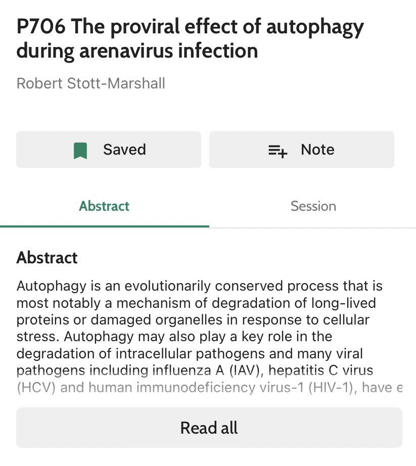 Day 3 of #Microbio23. Poster is up and the talk is ready! Come to hall 5 this afternoon or poster 706 and let’s chat about arenaviruses!