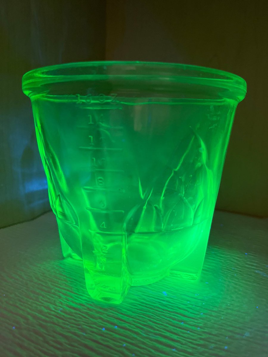 Excited to share the latest addition to my #etsy shop: Hazel Atlas Green Uranium Glass Footed Two Cup Measure #uraniumglass #hazelatlasglass #glowyglass #greenglassbowl #measuringbowl #mixingbowl etsy.me/3KJ7uUu