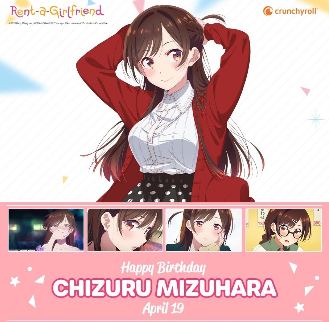 Hoy celebramos el cumpleaños de la mejor vecina del mundo 😍🎉🎂🥳
#ChizuruMizuhara #RentAGirlfriend #kanojookarishimasu