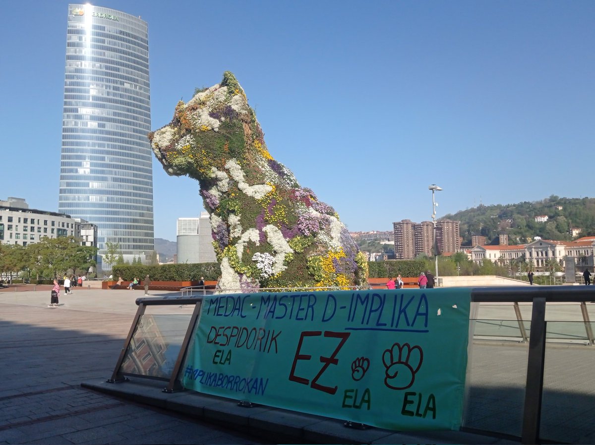 Implikaborrokan's tweet photo. 3️⃣5️⃣ egun #greban. @Implika_Formac ion taldeak 1️⃣5️⃣0️⃣
kaleratze egingo ditu Estatuan, Bilbon atzo 8️⃣7️⃣ egin zituen.
Implika, tu ERE no se explica ‼️✊✊✊
#Implikaborrokan
#150despidos https://t.co/oI25T8SvKX