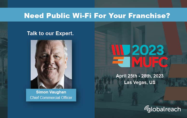 GlobalReachTech's tweet image. Guest Wi-Fi is the #1 requested amenity by customers in bars, stores &amp;amp; restaurants. It's why we're attending the #multiunitfranchisingconference, Las Vegas next week. Catch up with Simon Vaughan lnkd.in/eDFUw5qf

#publicwifi #guestwifi #retailwifi