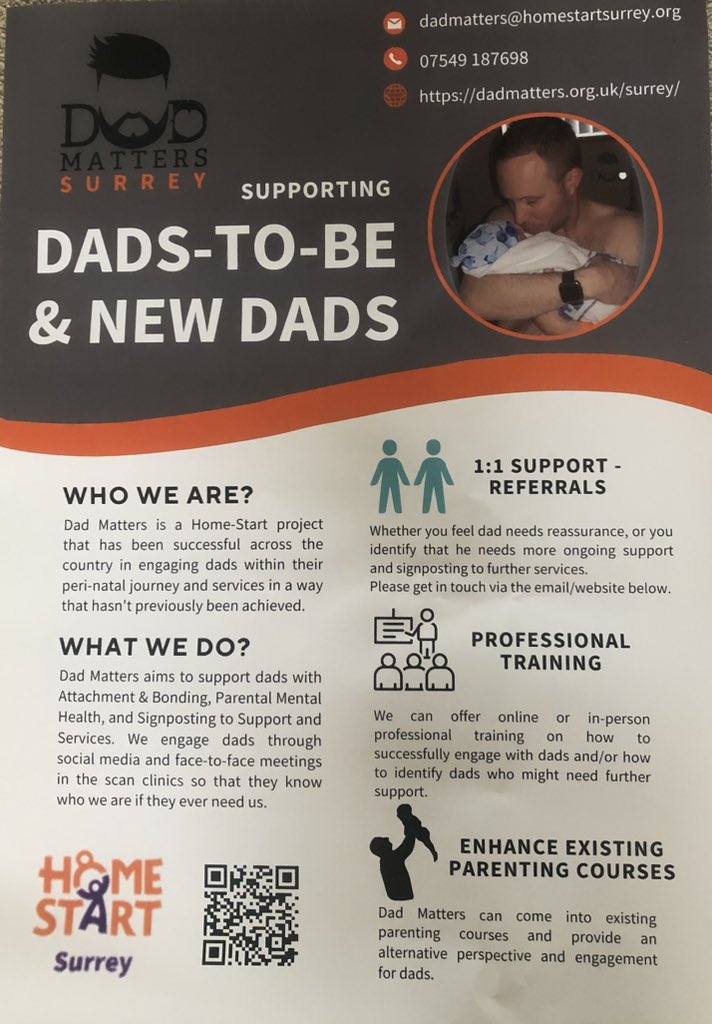 We are super pleased to welcome @dadmattersuk to #Surrey with @DadMSurrey @HomeStartEEB 👏👏 Thank you for sharing the experiences of dads. @CFHS_Surrey @CSHSurrey @1stchatter We can’t wait to work in partnership with you 🤩 #CHES @LornaJamieson1 @SandraPycock