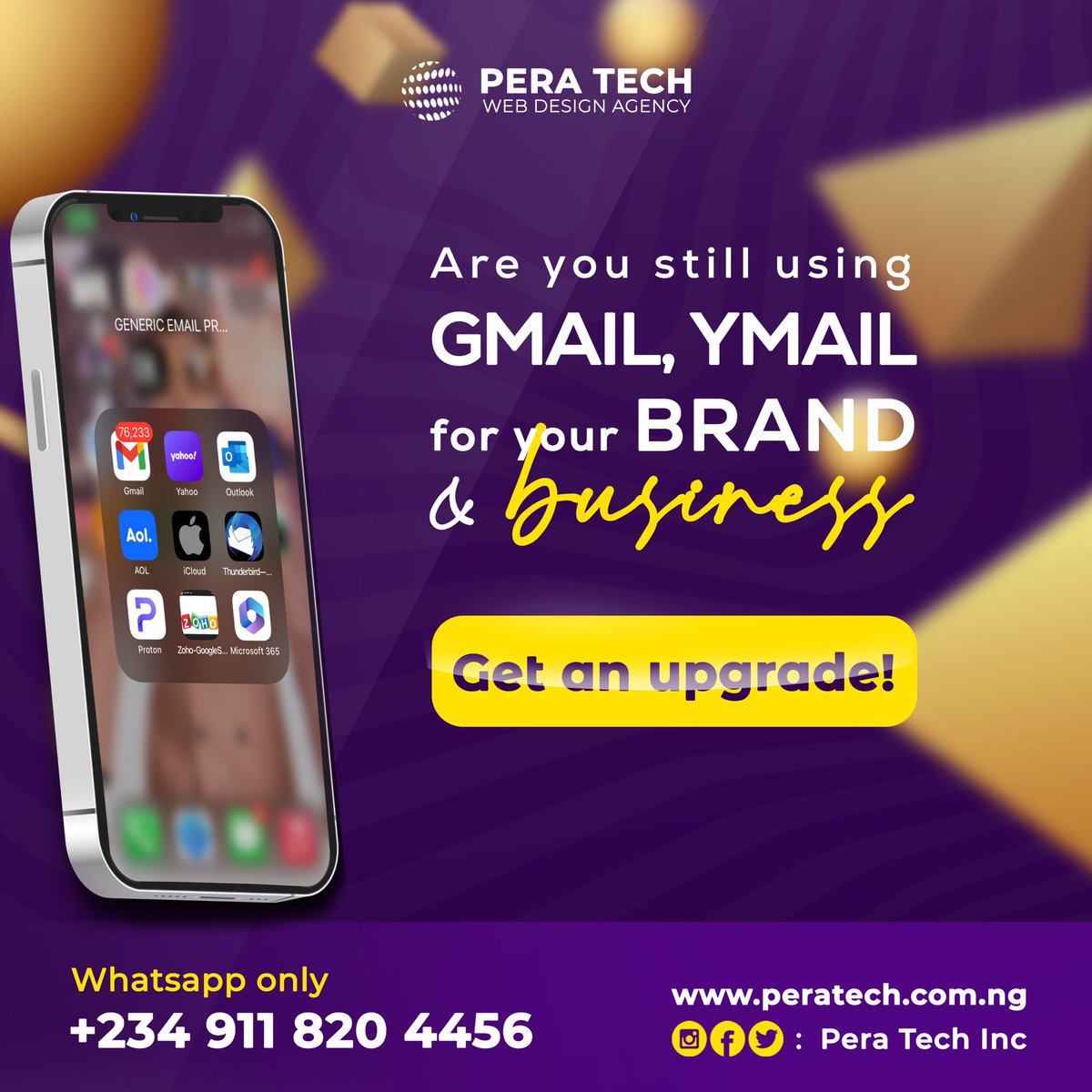 Having a custom email address for your business or brand is a crucial component of building a professional and credible online presence. 
#CustomEmail #Branding #Professionalism #OnlinePresence #BusinessIdentity #Credibility #Consistency #EmailMarketing #BrandIdentity #viral
